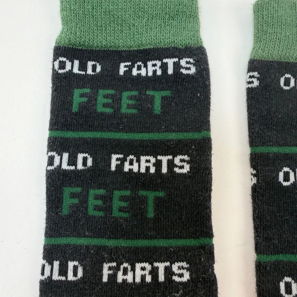 Old Fart Socks Black Cotton Pair Gift For‎ Him Funny Novelty Gift